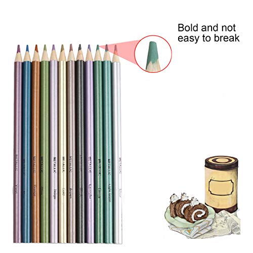 K Kwokker 71 Pieces Sketching Drawing Art Set Professional Sketch Pencils Marker Kit, 12 Graphite Pencils, 12 Watercolor Pencils, 12 Colored Pencils, 12 Metallic Pencils, 12 Charcoal Pencils, 3 Stumps