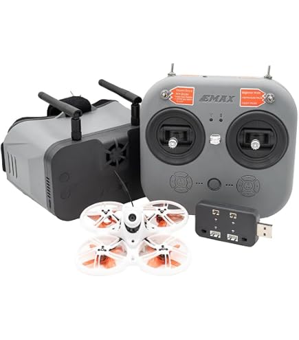 EMAX Tinyhawk II Freestyle RTF FPV – Drone De Course Avec Moteur 7000KV, Caméra 700TVL, VTX 200mW, Lunettes Et Contrôleur Inclus