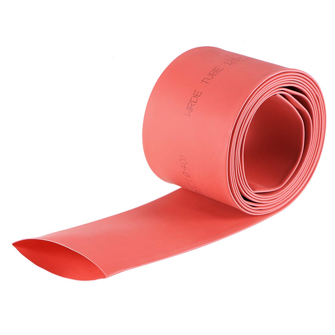 sourcing map Heat Shrink Tubing, 66mm Flat Width 2:1 rate Shrinkable Tube Cable Sleeve 2m - Red