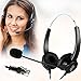 AGPtEK Hands-Free Call Center Noise Cancelling Corded Binaural Headset Headphone with 4-Pin RJ9 Crystal Head and Mic Mircrophone for Desk Phone - Telephone Counseling Services, Insurance, Hospitals primary