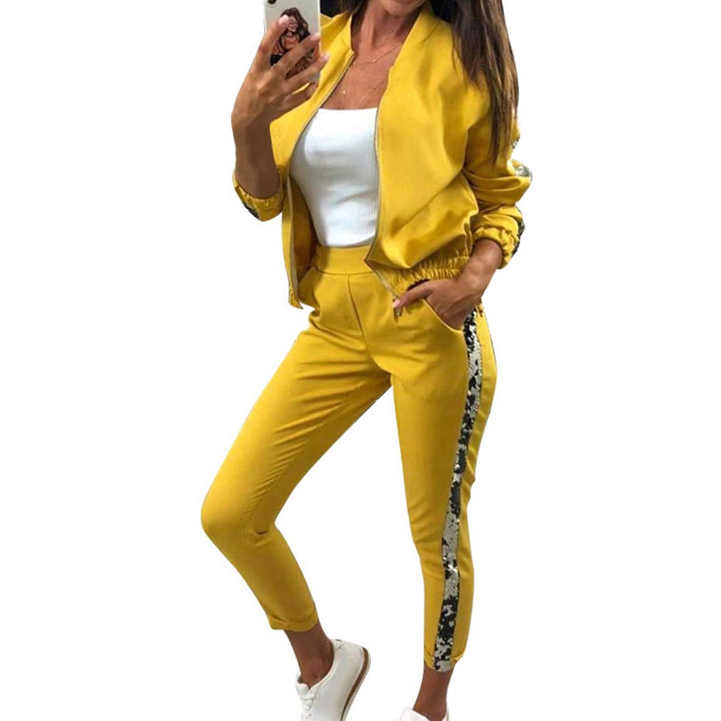 Yying Glitter Tracksuit Women Set 