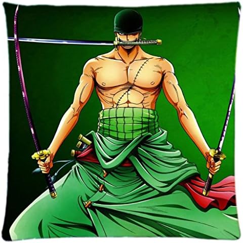 One Piece Zoro Custom Throw Square Pillow Case 18x18 inch Creative Personalized Pillowcase Bedding Pillow Slips - Listting One