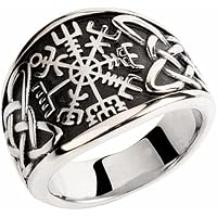 Viking Vegvisir Compass Ring - Stainless Steel Norse Symbol Ring For Men