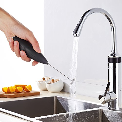 Handheld Milk Frother – Nespresso Electric Milk Frother Steamer – Automatic Powerful Dual Speed Motor Mixer – Comfortable & User-Friendly - Ideal for Coffee, Latte, Cappuccino, Hot Chocolate(Black) - Thumbnail 6