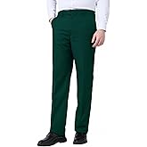 Mens Classic Slim Fit Fit Stretch Flat Front Slacks Dress Pants