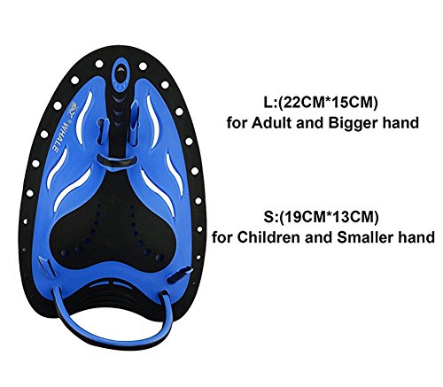 Whale Swim Training Hand Paddles Adjustable Strap Swimming Hand Paddle Youth/Adults for Tubing