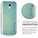 kwmobile Case Compatible with Samsung Galaxy S4 Mini - Case Clear TPU Cover with Design - Smile Heart Blue/Turquoise