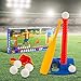 Tee-ball Sport Set - 6 Balls and 1 Soft Ball with Bat & Glove to Develop Baseball & Softball Skills - Primary Color Set for Kids in Carry Case