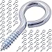 Shells 50PCS 6# Silver Color Zinc Plated Metal Cup Hooks Eye Shape Screw Hooks Self-tapping Screws Hooks Ring 1.18 Inches