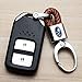 Goshion 2Pack Genuine Leather Car Logo Keychain Suit for Subaru Key Chain Keyring Family Present for Man and Woman
