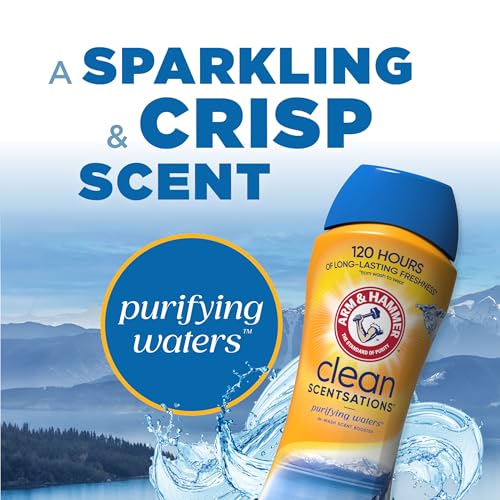 ARM & HAMMER CLEAN SCENTSATIONS IN-WASH SCENT BOOSTER, LAUNDRY SCENT BOOSTER PURIFYING WATERS SCENT, 45 OZ
