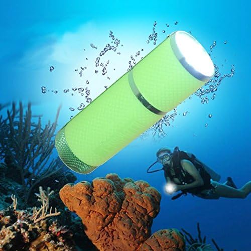 ILLUMINET: IP65 WATERPROOF, GLOW IN THE DARK FLASHLIGHT:Bright 9 LED 40 Lumens, 3 AAA Batteries Included (Adults/Kids) GREEN