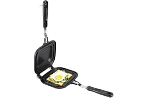 Fry Pan, Double-Sided Multifunction Fry Pan Sandwich Toaster Breakfast Maker Nonstick Baking Pan for Home Cooking Cakes, Frie