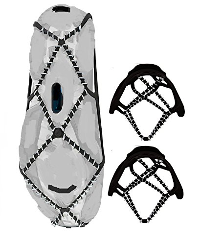 7TECH Non-slip Ice Gripper Climbing Crampons Snow Traction Cleats Snow Grips, Universal Size