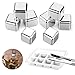 ROSIMO Whiskey Stones Stainless Steel Reusable Ice Cubes Chilling Rocks Wine Chillers with Freezing Storage Tray and Tongs for Whiskey Wine Beer Soda Drinks, Pack of 8