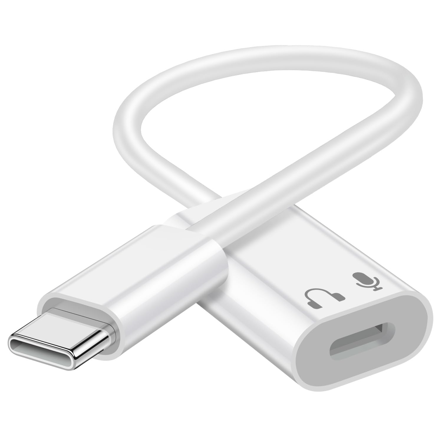 Photo 1 of USB C to Lightning Audio Adapter, USB Type C Male to Lightning Female Earphone Converter Compatible with iPhone 16/16Pro/15/15Pro, iPad Pro, iPad Air 6/5/4, MacBook and More (Audio Only, No Charge)