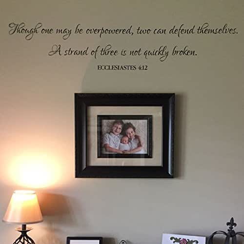 Amazon Com Ecclesiastes 4 12 Vinyl Wall Decal By Wild Eyes Signs A Triple Braided Cord Is Not Easily Broken Master Bedroom Wedding Verse Bible Verse Ecc4v12 0001 Handmade