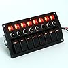 Amarine-made-8-Gang-Red-LED-Indicators-Rocker-Circuit-Breaker-Waterproof-Marine-Boat-Rv-Switch-Panel-PN-CB8-R