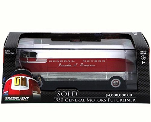 1950 General Motors Futurliner Parade of Progress Hobby Exclusive 2015 Greenlight Barrett-Jackson Limited Edition 1:64 Scale Die-Cast Vehicle & Display Case