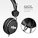 Sentey LS-4124 Curve On-Ear Headphones with In-Line Microphone (Black)
