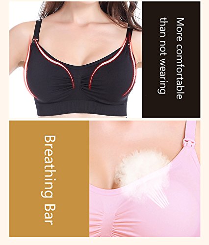 NICOSHINE-Womens-Sleeping-Nursing-Bra-Wirefree-Breastfeeding-Maternity-Bralette-Super-Soft