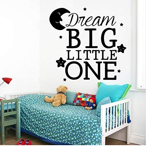 Mhdxmp Dream Big Little One Beautiful Vinyl Wall Sticker Home Decor Stikers Nursery Room Decor Wall Art Decal 43 * 46Cm