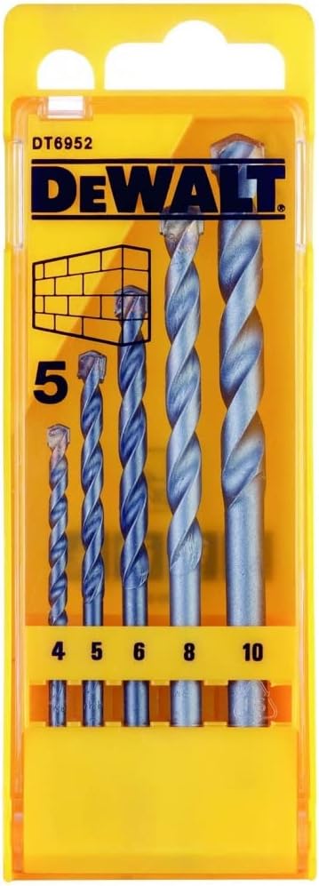 DEWALT DT6952-QZ Masonry Drill Bit Set (5 Piece) Carbide Tip Rotary