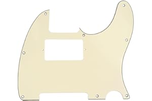 Musiclily 8 Hole Guitar Telecaster Pickguard Humbucker HH Scratch Plate for Fender USA/Mexican Standard Tele Parts, Cream 3Ply