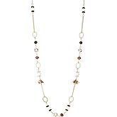 Dazylleco Long Gold Boho Necklaces for Women Beaded Statement Chain Long Necklace Gold Costume Jewelry Birthday Gifts for Her