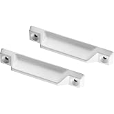 Prime-Line F 2630 Deluxe Sash Lift, 3-5/16 in., White, 2 Pack | Diecast Construction