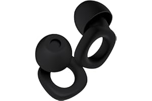 Audree Soft Ear Plugs for Noise Reduction, Reusable Earplugs for Sleeping, Concerts, Motorcycles, Airplanes & Noise Sensitivity, 28dB Noise Cancelling, 8 Silicone Ear Tips in XS/S/M/L, Black