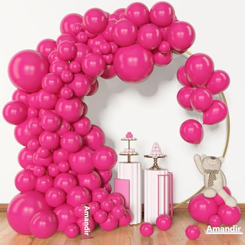 Amandir Hot Pink Balloon Arch Garland Kit
