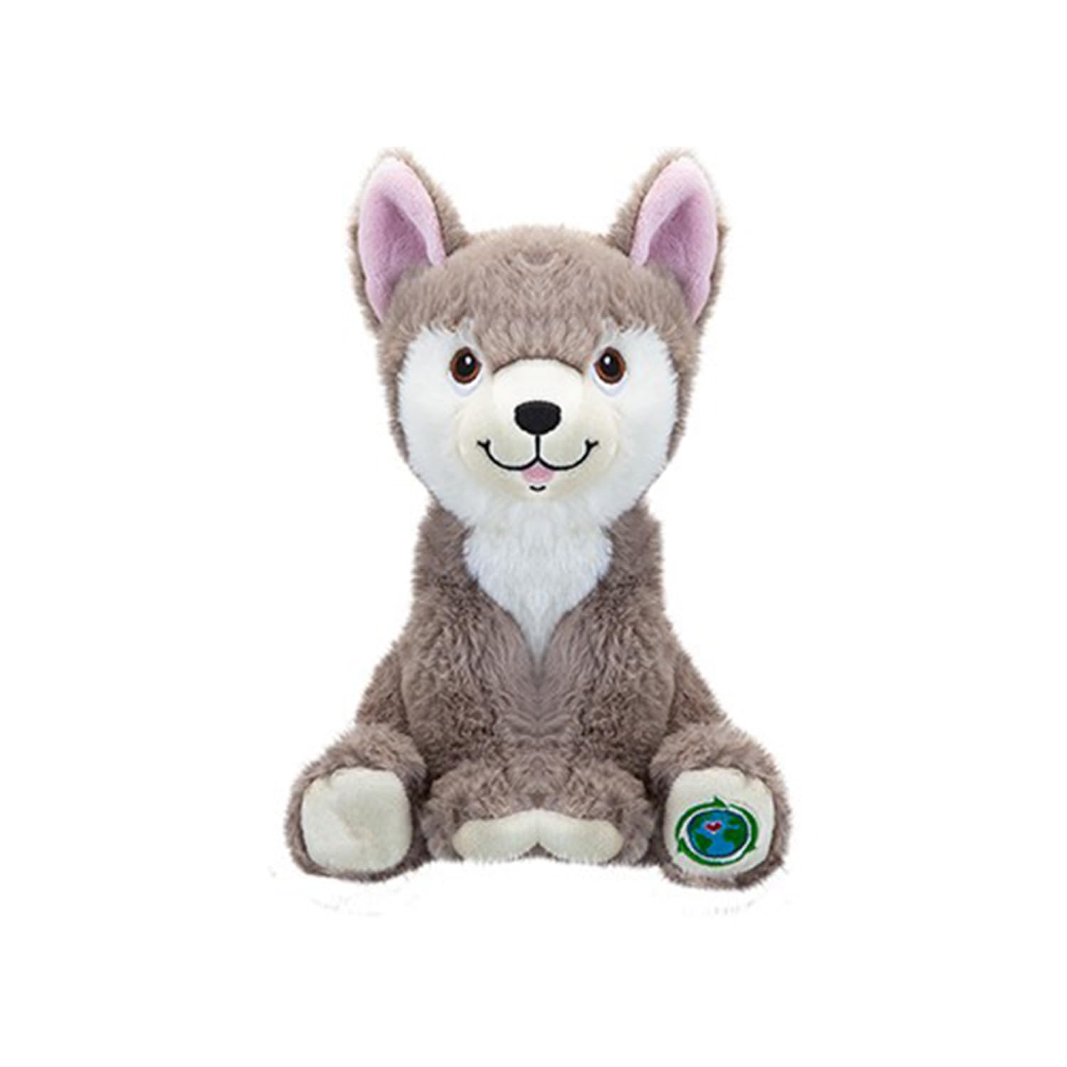 PMS 443153 Planet Eco Plush Husky - Eco-Friendly Soft Husky Plushie Stuffed Animal - Animal Plush Toy, Gray,(Pack of 1) Perfect for Kids' Birthdays, Holidays, and Special Occasions
