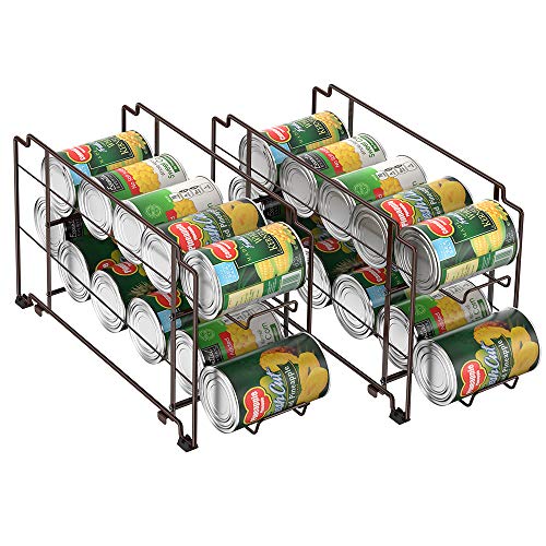 NEX 2 Pack Stackable Beverage Can Dispenser Rack Organizer