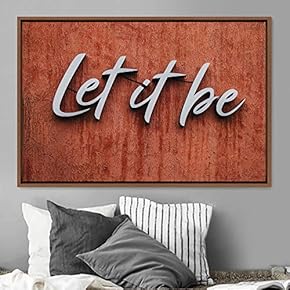 signwin Framed Canvas Wall Art Word Panels 3D...