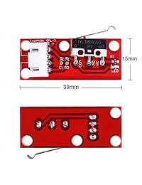 longruner 6 x Interruptor de Límite de endstop mecánico con 22 AWG cable para impresora 3d Makerbot Prusa Mendel RepRap Arduino Mega 2560 RAMPS 1.4 lkb01 CNC