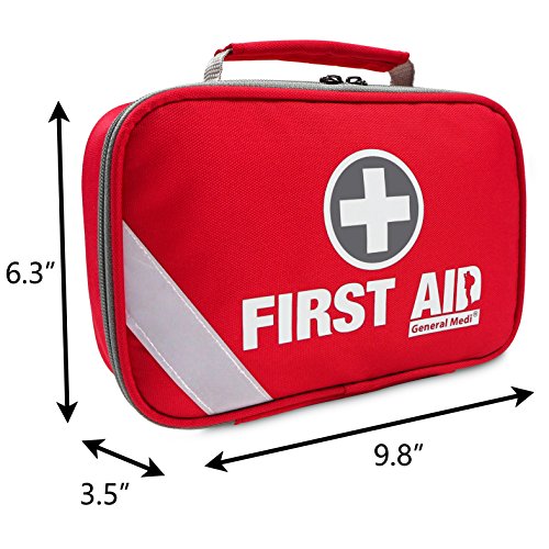 2-in-1 First Aid Kit (215 Piece) + Bonus 43 Piece Mini First Aid Kit - Includes Emergency Blanket, Bandage, Scissors for Home, Car, Camping, Office, Boat, and Traveling - Thumbnail 2