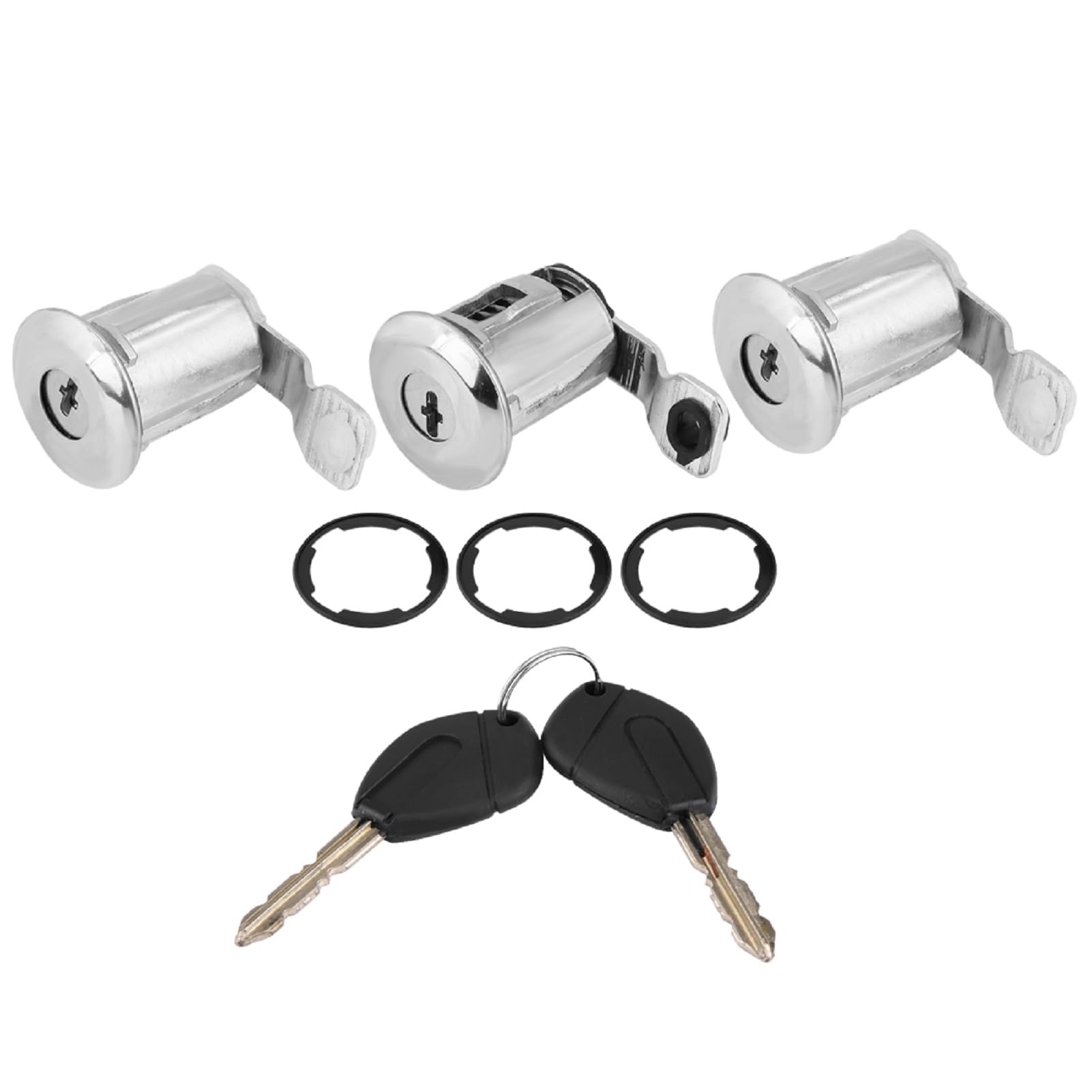 KSTE 252522 Car Door Lock Barrel Set with Keys Compatible with Peugeot Partner Citroen Berlingo Xsara(#1)