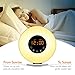 Sunrise Wake Up Light Digital Alarm Clock – [2018 Upgraded] 6 Natural Sounds, FM Radio, Sunrise and Sunset Simulation, Touch Control with Snooze Function, 7 Color Night Light for bedside and kids