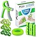 HerculesGrip Hand Grip Strengthener Forearm Grip Workout Kit - 6 Pack - Adjustable Hand Gripper Resistance Range of 22-88lbs, Finger Exerciser, Finger Stretcher & Exercise Ring + HD Video Manual