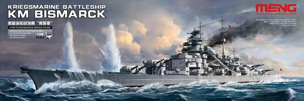 MENG PS-003 Model Kit Kriegsmarine Battleship KM Bismarck