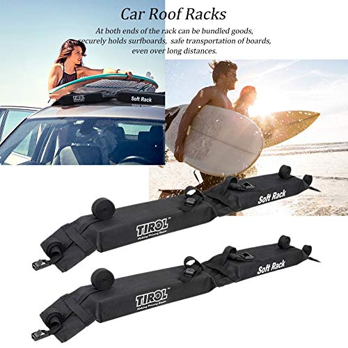 Ladeyi Universal Auto Soft Car Roof Rack Outdoor Rooftop General Motors Folding roof Rack Soft Rack is Especially Suitable for Kayaking, Surfboard T25454 (Paper Box)