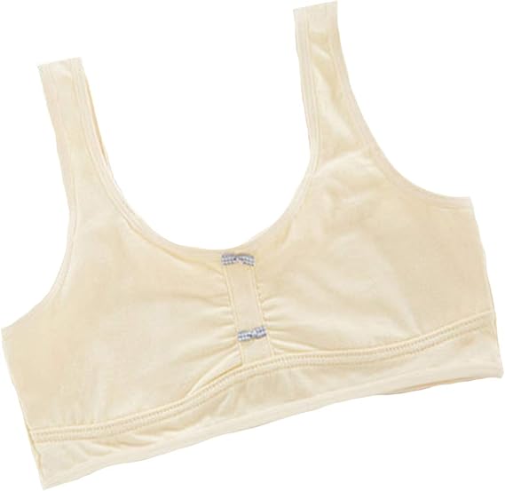 Amazon 中小学生 ガールズ ハーフトップ ブラジャー 綿 蝶結び柄 肌触り良い 可愛い レース キッズブラジャー ジュニアブラ ノンワイヤー スポーツブラジャー 子供用ブラジャー 小学生 スクールインナー キャミソール 単品 イエロー ブラジャー 通販