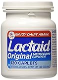 Lactaid Original Strength Lactase Enzyme Supplement, Caplets - 120 ea (Pack of 2)