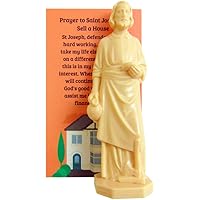 Westmon Works St Joseph Statue for Selling Homes with Instruction Card and House Prayer Complete Set
