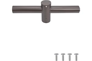 LED FLYING DIRECT 180° Pole Tenon Spoke Twin Bullhorn Bracket, Double 180° Horizontal Tenon Adapter, 2 Adapter Tenons Inline for LED Street Light, Parking Lot Light, Bronze