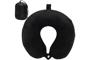 DUANY STORE Neck Pillow for Traveling, Upgraded Travel Neck Pillow for Airplane 100% Pure Memory Foam Travel Pillow for Flight Headrest Sleep, Portable Plane Accessories