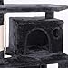 BEWISHOME Cat Tree Condo Furniture Kitten Activity Tower Pet Kitty Play House Playground with Sisal Scratching Posts Perch Hammock Tunnel Grey MMJ02Hthumb 3
