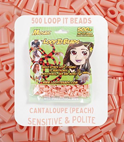 Loop It Beads - 500 Pack - Peach Cantaloupe Fashion Accessory
