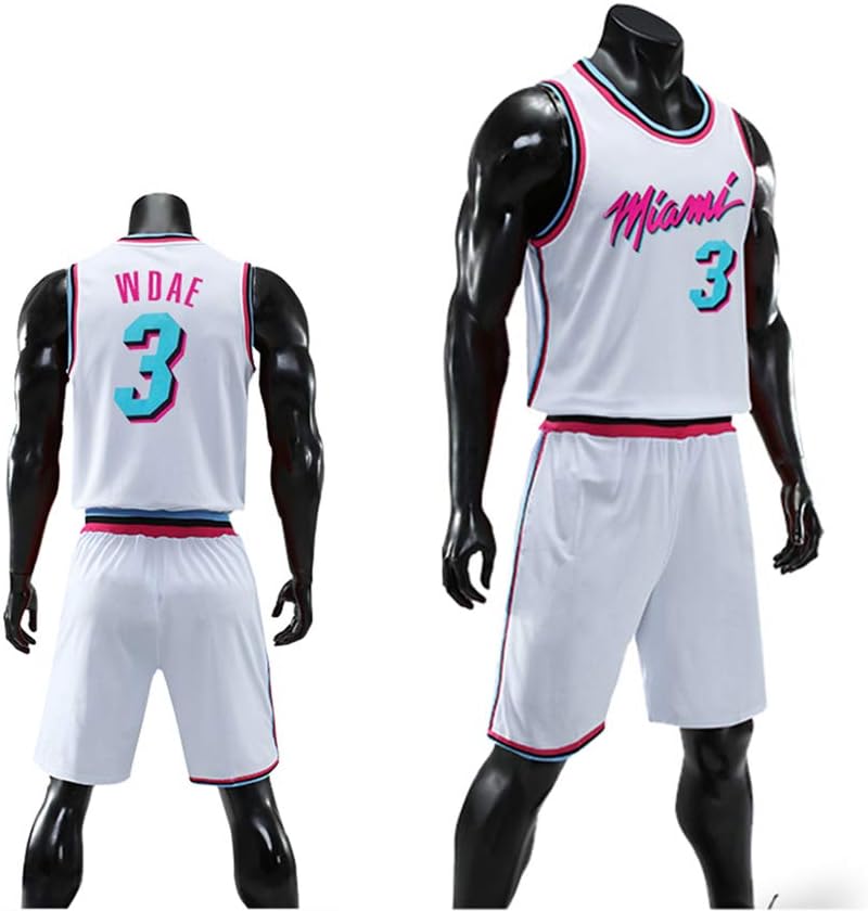 DUBAOBAO Basketball Player No. 3 Youth/Child/Adult Basketball Jersey, Black/Pink/White 3 Colors, Quality Assurance